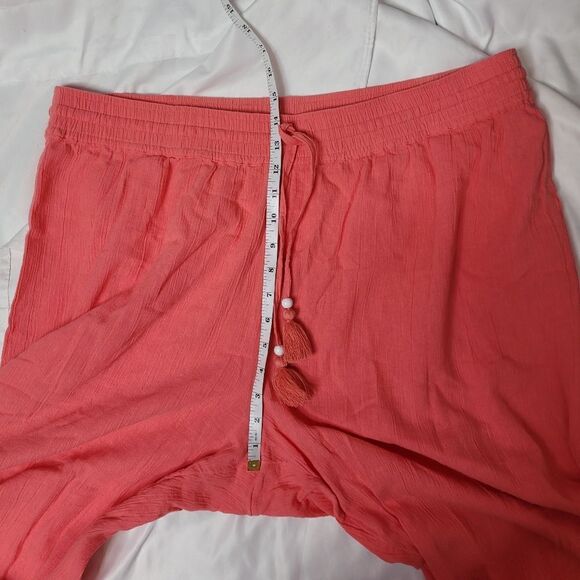 AERIE‎ relaxed fit pull on coral gauze jogger pants XXL - Picture 9 of 10